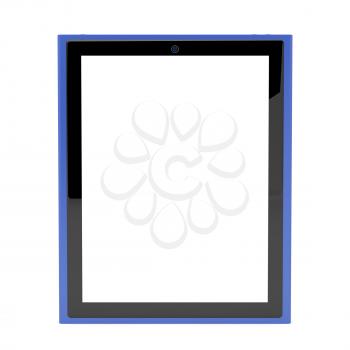 Royalty Free Clipart Image of a Tablet with an Empty Screen