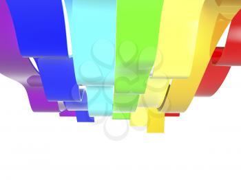 Royalty Free Clipart Image of Rainbow Waves