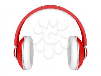 Royalty Free Clipart Image of Red Headphones