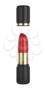 Red lipstick isolated on white