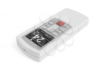Remote control for air conditioner on white background