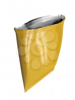 Royalty Free Clipart Image of an Empty Foil Bag