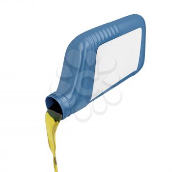 Royalty Free Clipart Image of Motor Oil Being Poured
