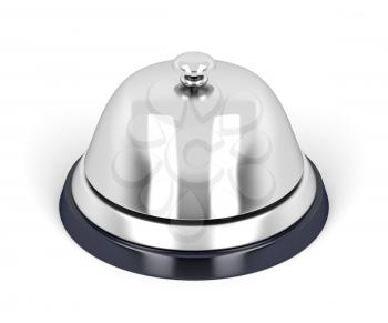 Royalty Free Clipart Image of a Silver Bell
