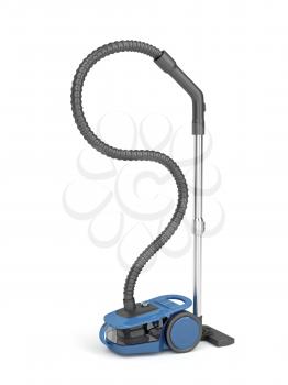 Bagless vacuum cleaner on white background
