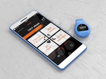Activity tracker syncs with smartphone 