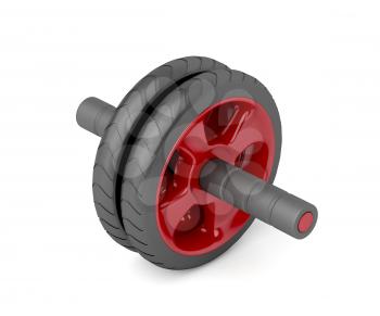 3D illustration of abdominal toning wheel 