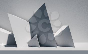 Abstract geometric architecture, 3d rendering. Computer digital drawing.