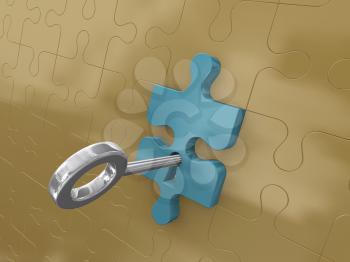 Royalty Free Clipart Image of a Platinum Key