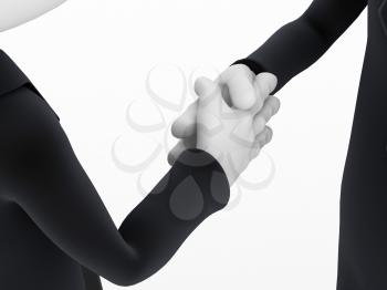 Royalty Free Clipart Image of a Close-Up of a Handshake