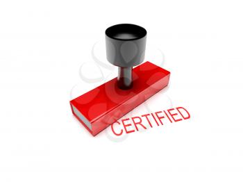 Royalty Free Clipart Image of a Stamp Labeled Certified