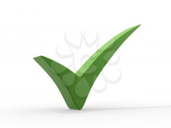 Royalty Free Clipart Image of a Green Checkmark