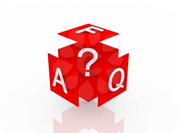 Royalty Free Clipart Image of a Cube With Question