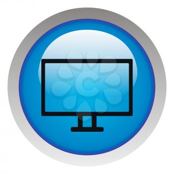 Royalty Free Clipart Image of a Computer Icon