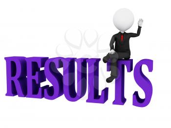 Results Concept. Results word on white background 