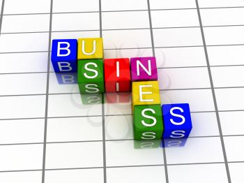 Royalty Free Clipart Image of the Word Business