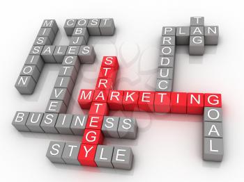 Royalty Free Clipart Image of Words Relating to Marketing Strategy
