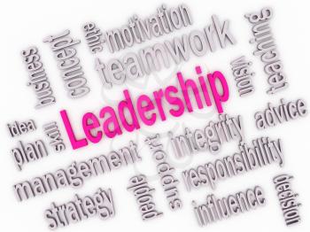 Royalty Free Clipart Image of a Leadership Word Collage