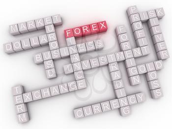 3d image Forex - foreign exchange currency trading cloud background