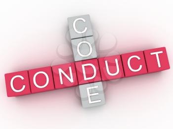3d image Conduct Code  issues concept word cloud background