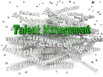 3d image Talent management word cloud concept