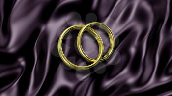 3D illustration Abstract Background with Wedding Rings
