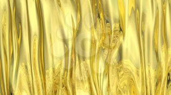 3D Illustration Abstract Gold Background Silk Cloth
