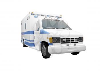 Royalty Free Clipart Image of an Ambulance