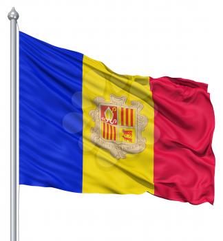 Royalty Free Clipart Image of the Flag of Andorra