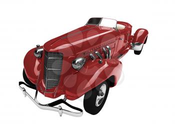 Royalty Free Clipart Image of a Classic Car