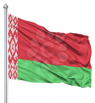 Royalty Free Clipart Image of the Flag of Belarus
