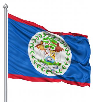Royalty Free Clipart Image of the Flag of Belize