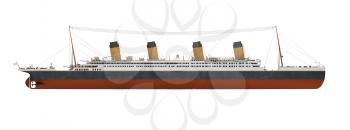 Royalty Free Clipart Image of a Big Ship