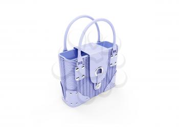 Royalty Free Clipart Image of a Blue Purse