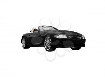 Royalty Free Clipart Image of a BMW Convertible