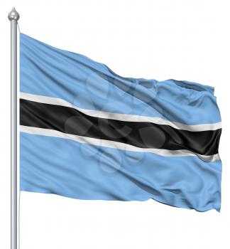 Royalty Free Clipart Image of the Flag of Botswana