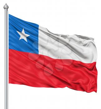 Royalty Free Clipart Image of the Flag of Chile