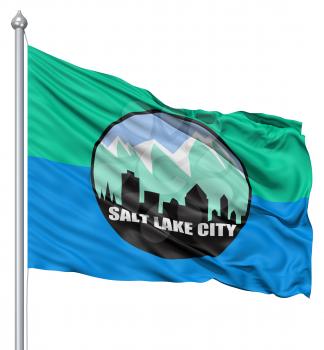 Royalty Free Clipart Image of the Salt Lake City Flag