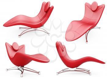 Royalty Free Clipart Image of Armchairs