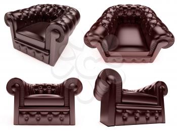 Royalty Free Clipart Image of Armchairs