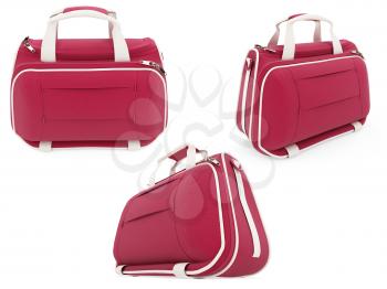 Royalty Free Clipart Image of Red Handbags