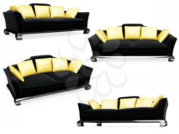 Royalty Free Clipart Image of Couches