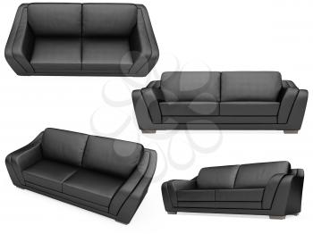 Royalty Free Clipart Image of a Bunch of Couches