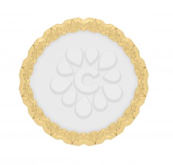 Royalty Free Clipart Image of a Golden Mirror