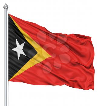 Royalty Free Clipart Image of the Flag of East Timor