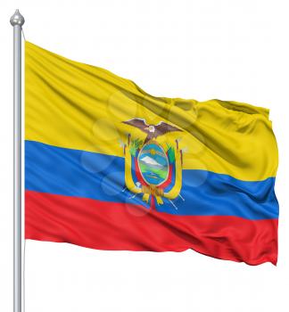 Royalty Free Clipart Image of the Flag of Ecuador