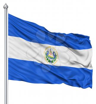 Royalty Free Clipart Image of the Flag of El Salvador