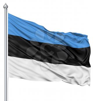 Royalty Free Clipart Image of the Flag of Estonia