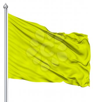 Royalty Free Clipart Image of a Yellow Flag