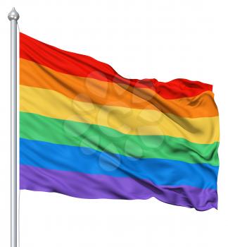 Royalty Free Clipart Image of a Gay Pride Flag